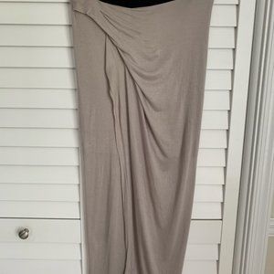 Helmut Lang Asymmetrical Slack Jersey Maxi Skirt